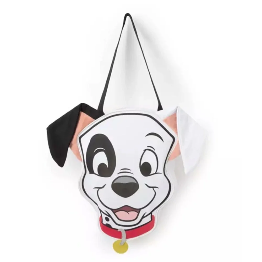 Disney Parks Patch 101 Dalmatians Big Face Tote Floppy 3D Ears w/Pink Velour NWT